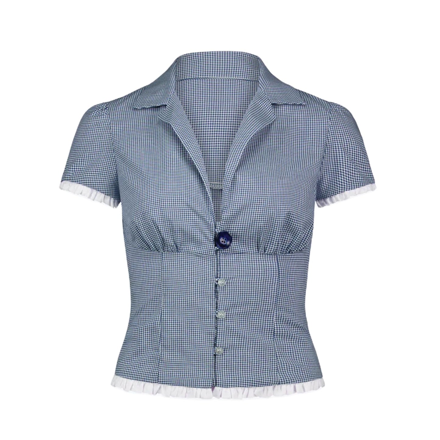 Women Y2k Coquette Button Down Shirt Cute Button Up Cap Sleeve V Neck Preppy Slim Fit Summer 90s Crop Top Blouse