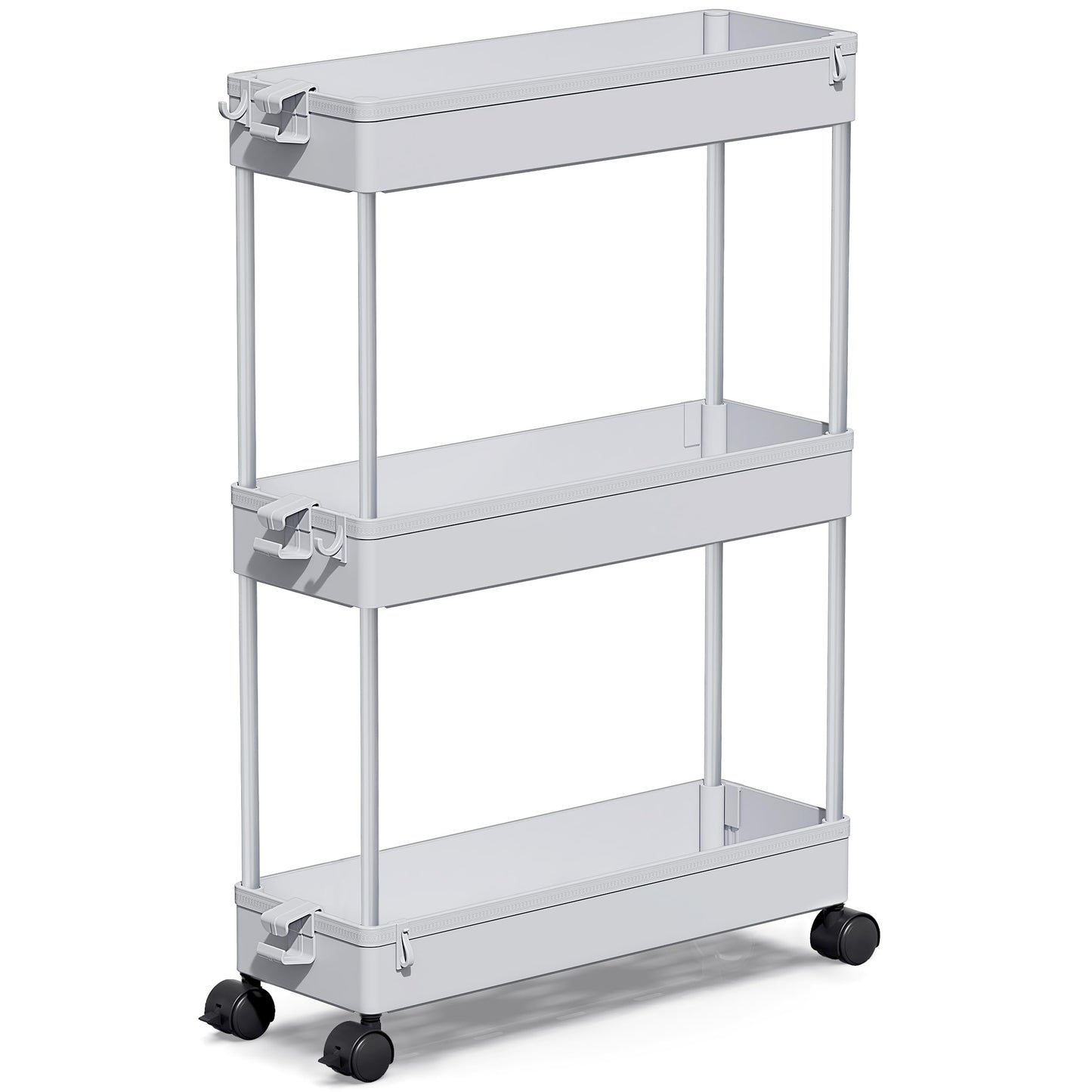 Slim Rolling Storage Cart, 3 Tier Bathroom Organizer