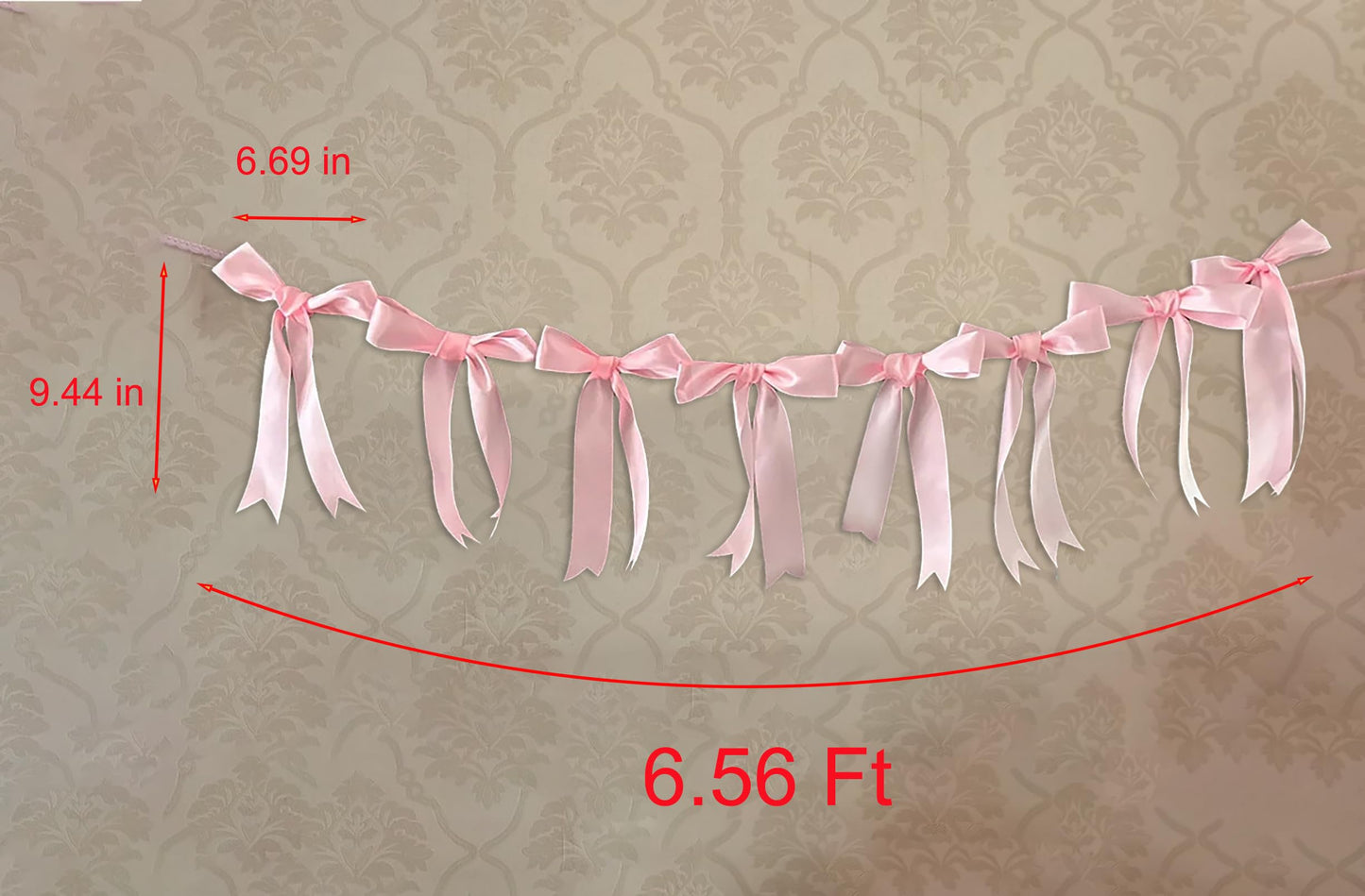 Coquette Bow Garland Banner