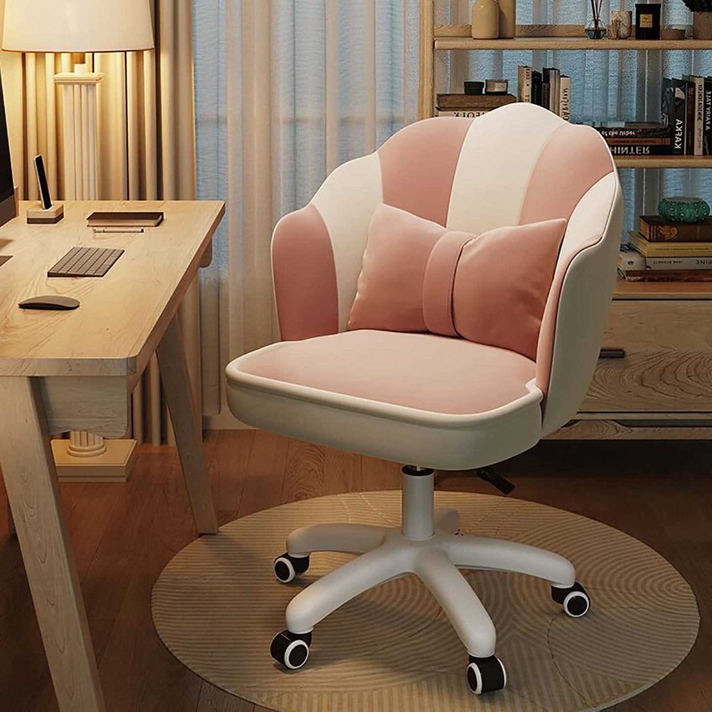 Cute Petal Desk Chair, Modern Fabric Home Butterfly Height Adjustable Chair