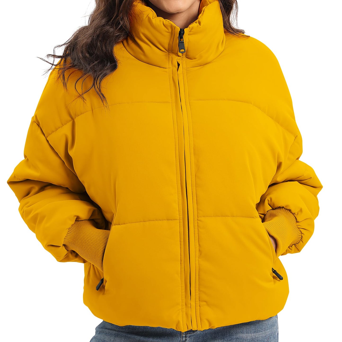 Women’s Winter Baggy Zip Puffer jackets Short Down Jacket Coat