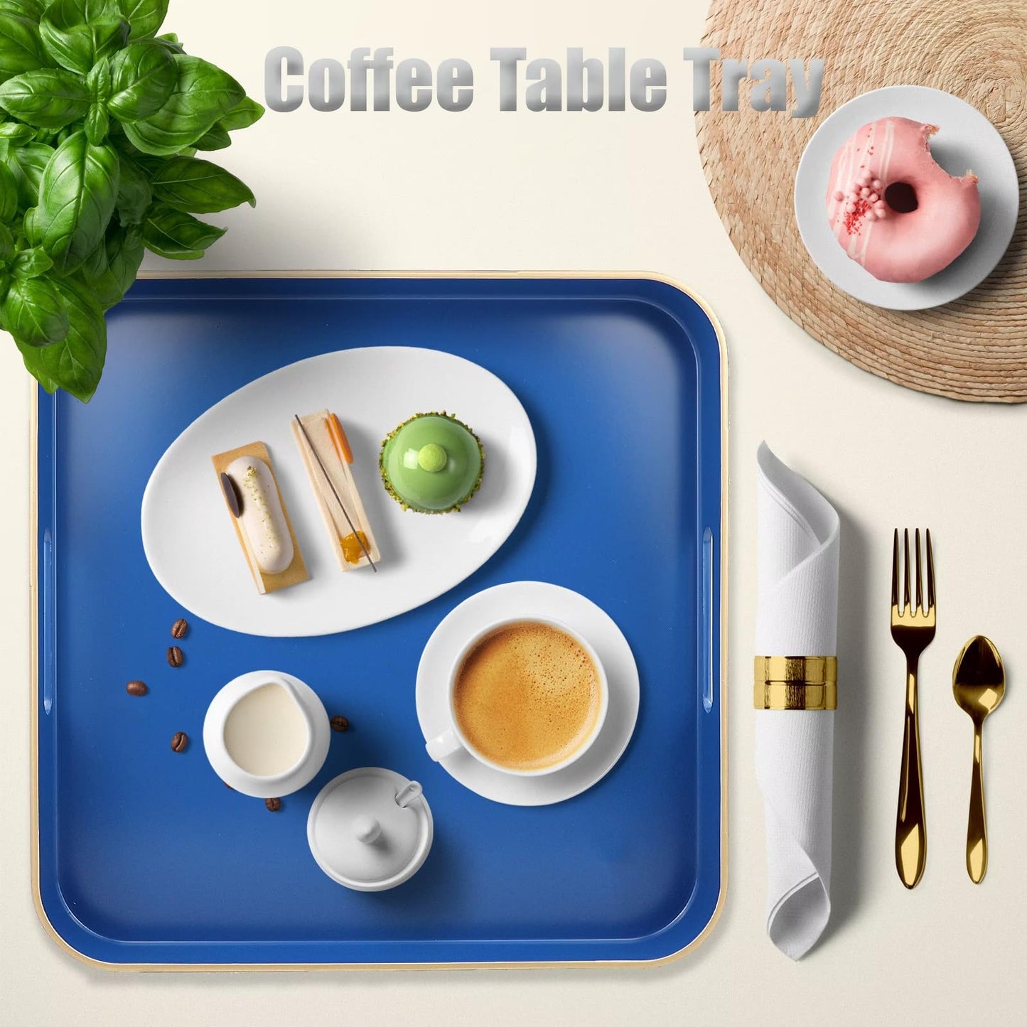 Versatile Decorative Tray with Handles