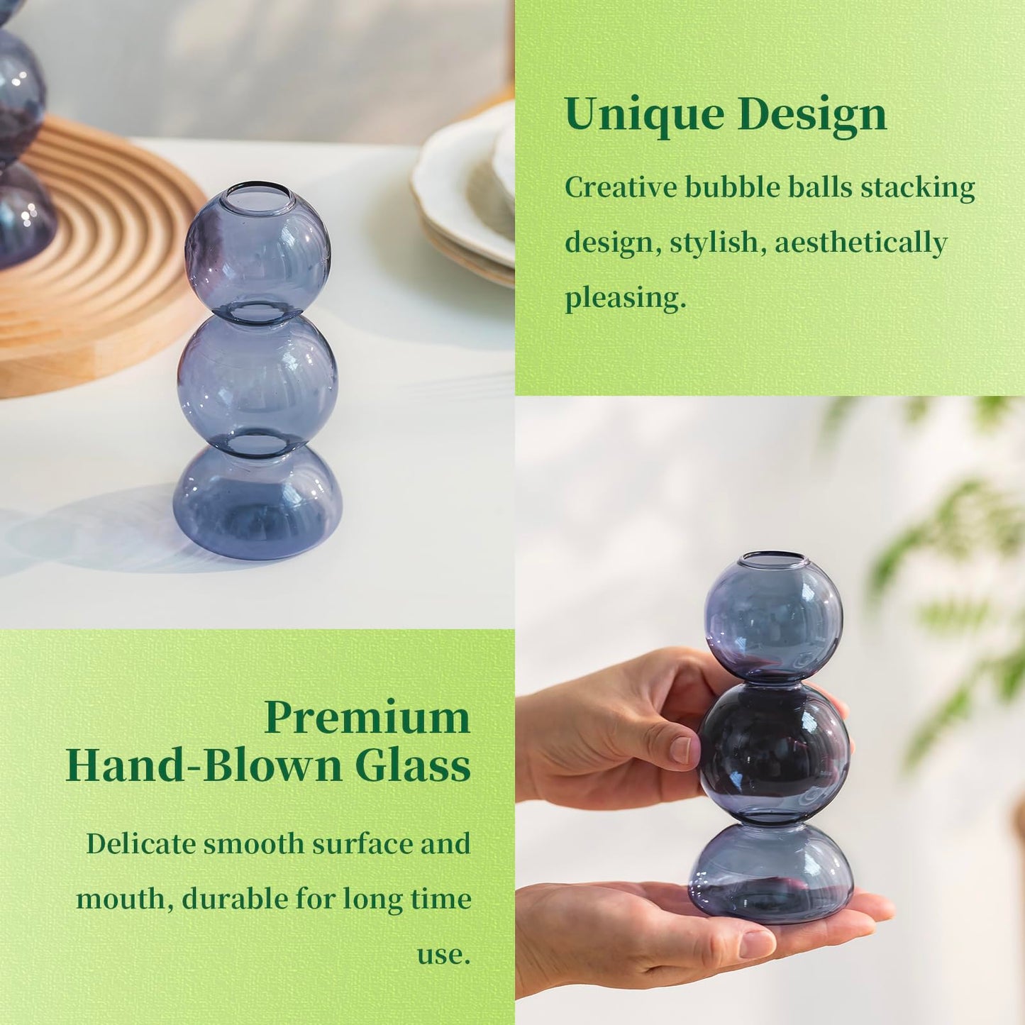 Glass Bubble Vases for Flowers