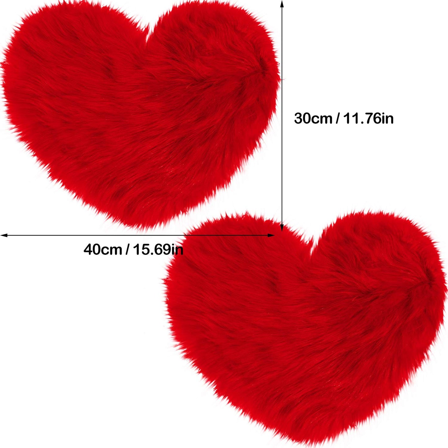 Heart Shaped Rug Faux Room Fluffy Carpe