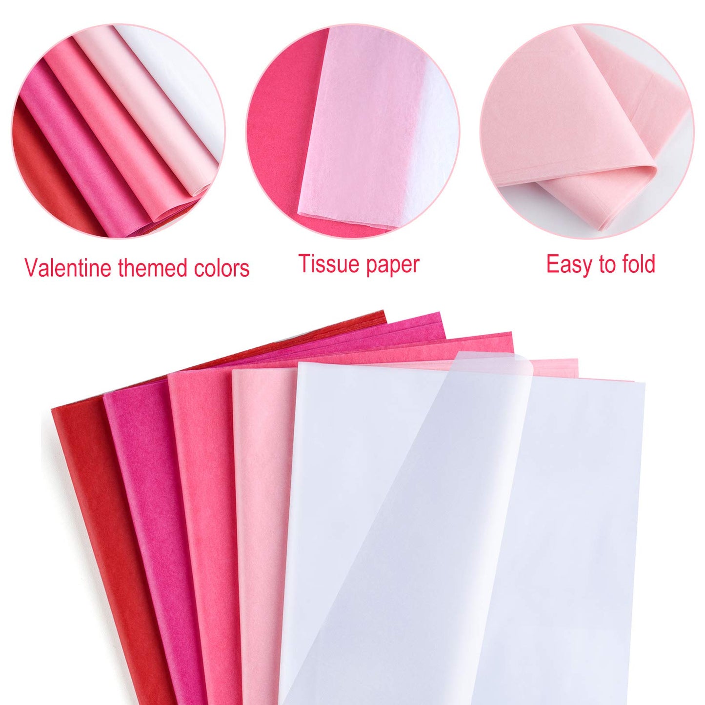 Sheets Mixed 50 Tissue Paper for Gift Wrapping and Crafts