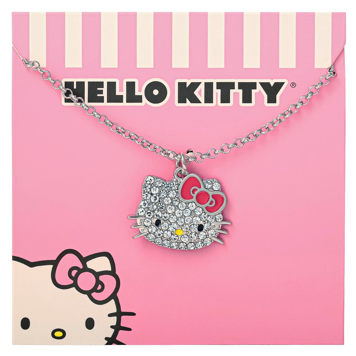 Hello Kitty Sanrio Pave Pendant Necklace