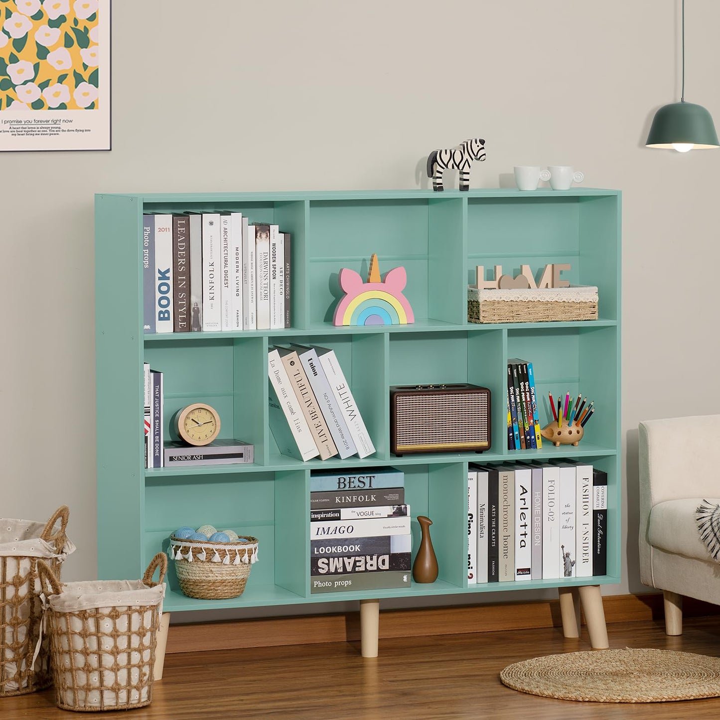 Modern Bookshelf - Large Freestanding Open