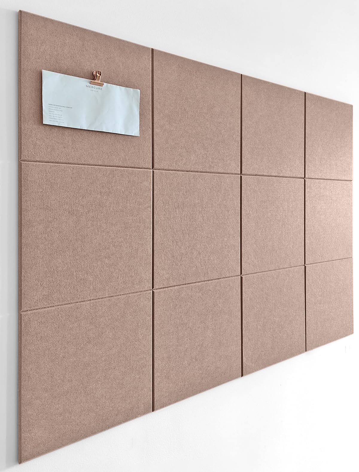 Large Cork Board Alternative - Felt Wall Tiles with Safe Removable Adhesive Tabs, Cork Wall Tiles Cork Board 47"x35" 12 Pack