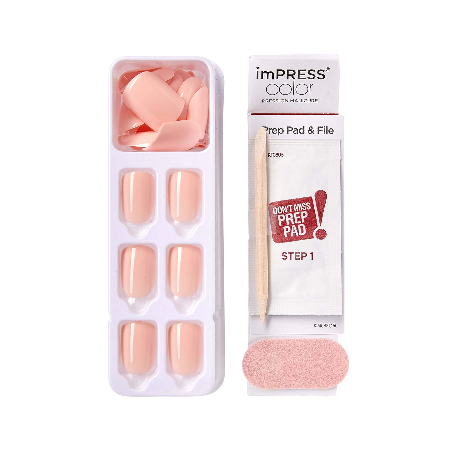 KISS imPRESS No Glue Mani Press On Nails, Short Size Squoval Shape, Includes 30 Nails