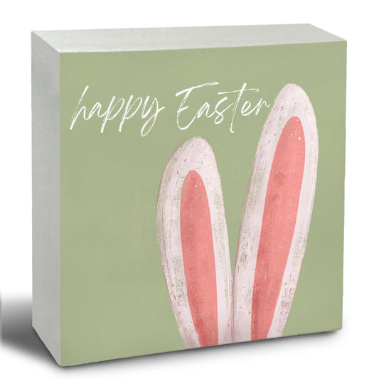 Wooden Box Easter Sign Decor, 5x5 Inch