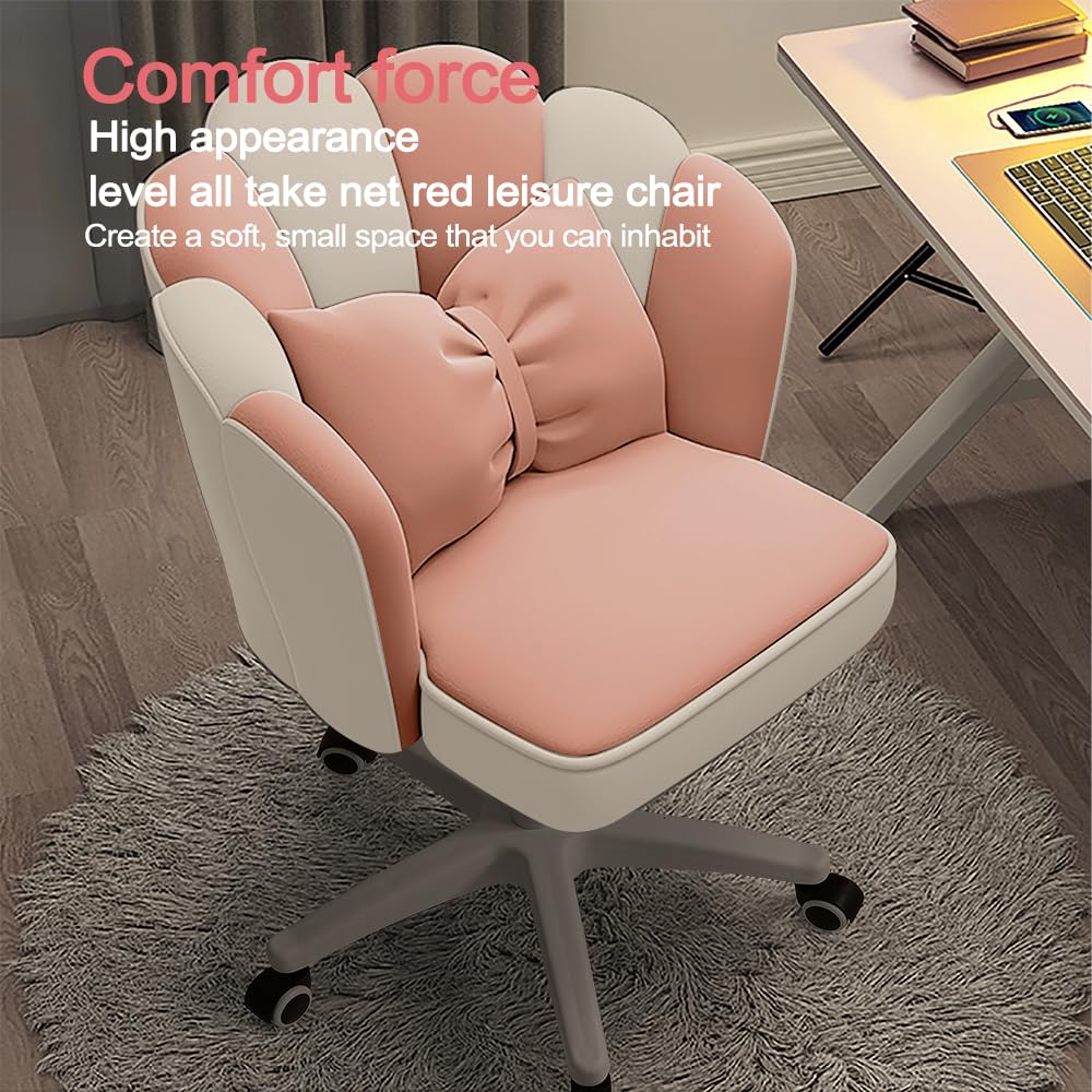 Cute Petal Desk Chair, Modern Fabric Home Butterfly Height Adjustable Chair