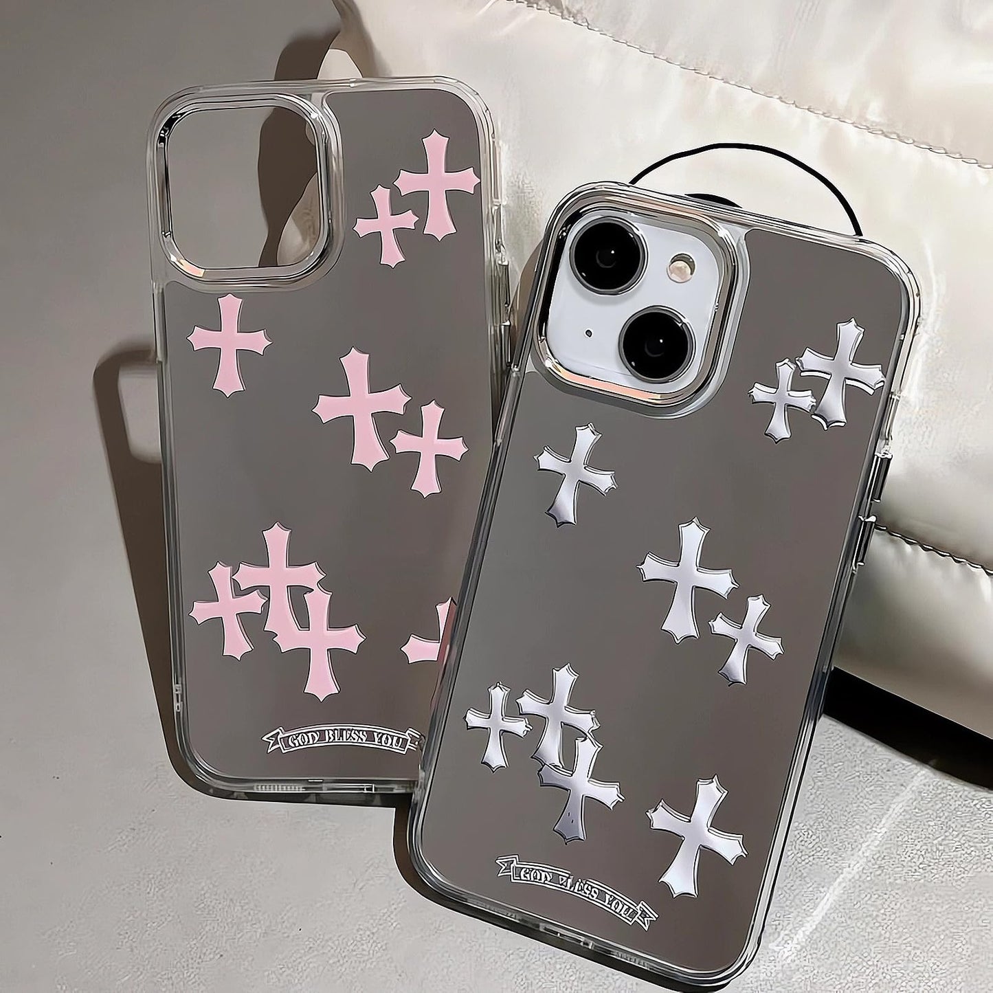 Cute Glossy Mirror Back Case