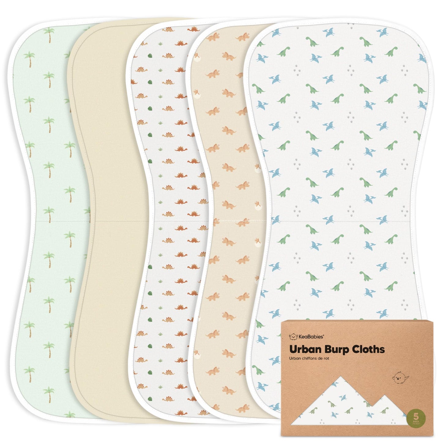 Organic Burp Cloths 5-Pack Super Absorbent Burping Cloth