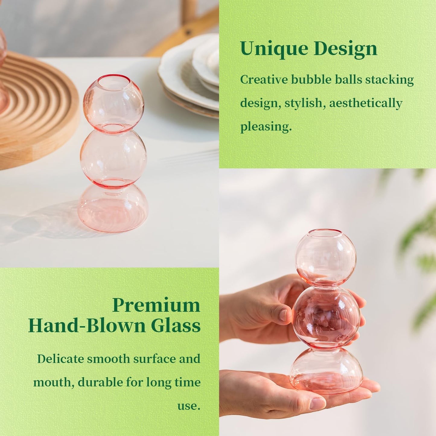 Glass Bubble Vases for Flowers