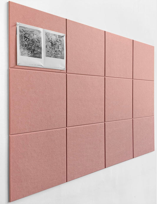 Large Cork Board Alternative - Felt Wall Tiles with Safe Removable Adhesive Tabs, Cork Wall Tiles Cork Board 47"x35" 12 Pack