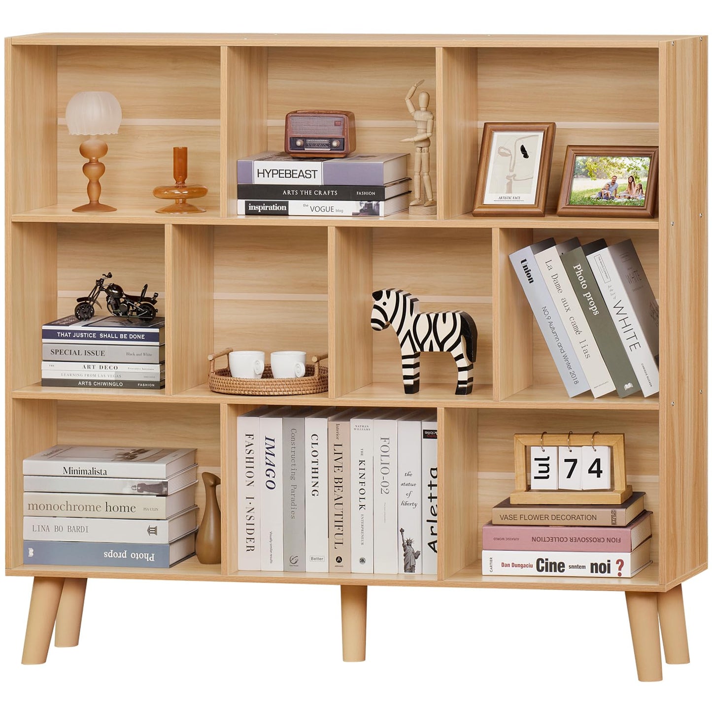 Modern Bookshelf - Large Freestanding Open