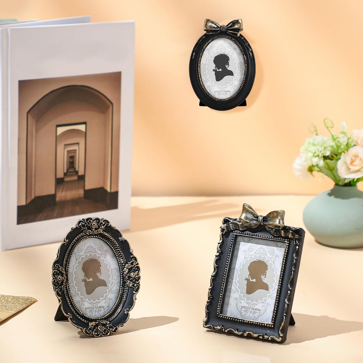 Tiny Small Picture Frames Vintage Oval Resin Picture Frames