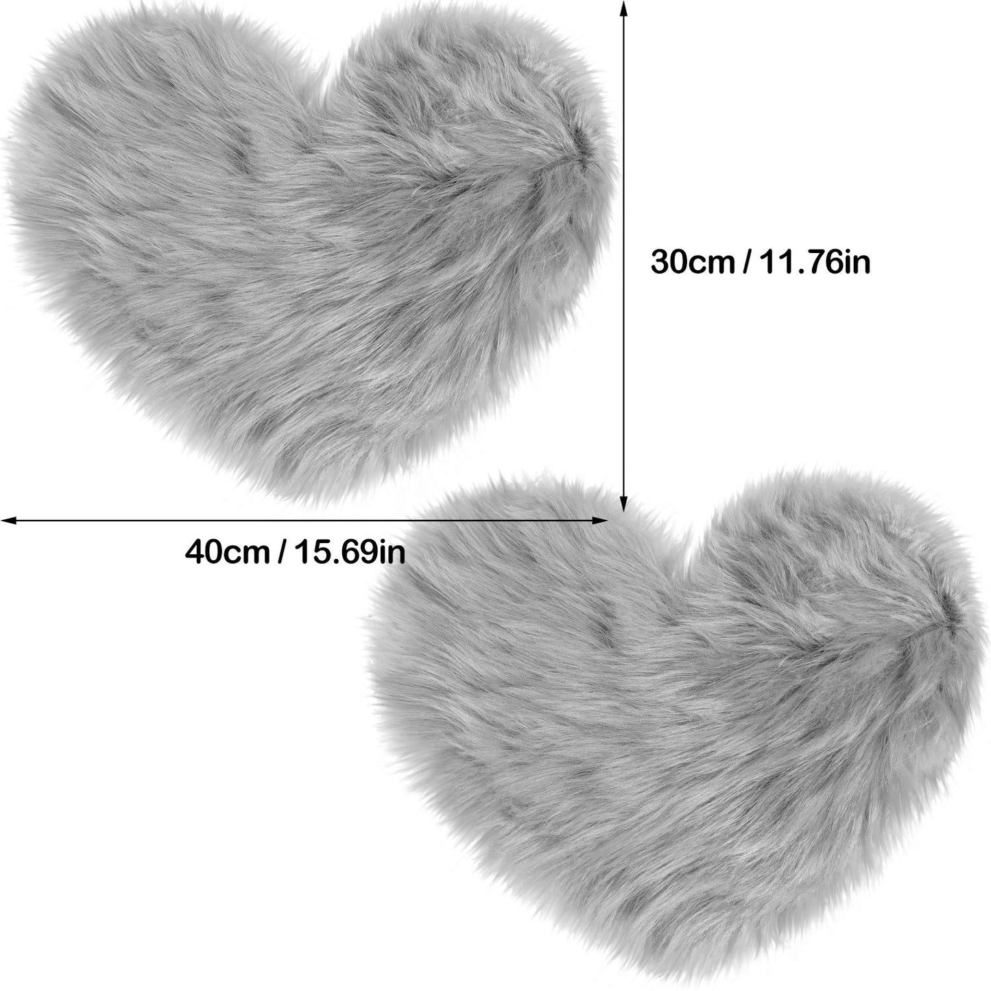 Heart Shaped Rug Faux Room Fluffy Carpe