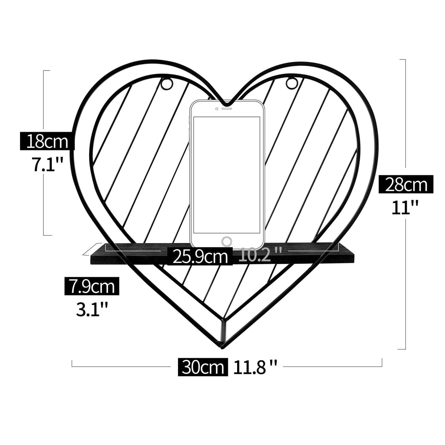 Heart-Shaped Floating Shelf – Funky Wall Organizer for Trinkets, Aesthetic Room Decor