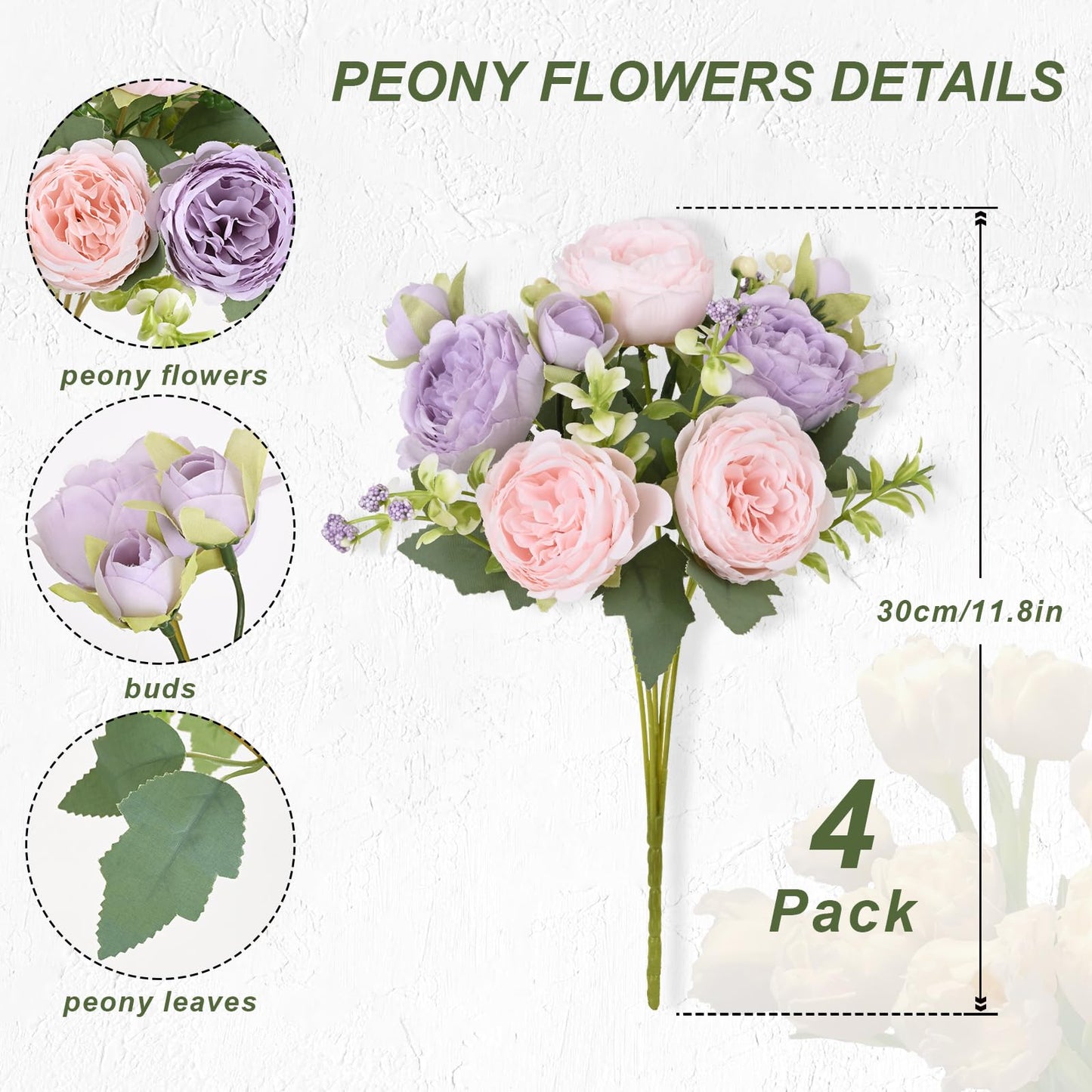 Peonies Artificial Flowers - Silk Peonies Flowers Fake Bouquet