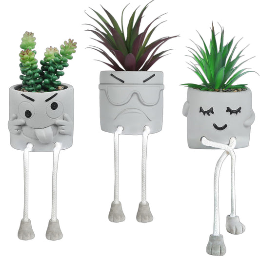 Small Fake Succulent Plants – Artificial Desk & Office Decor