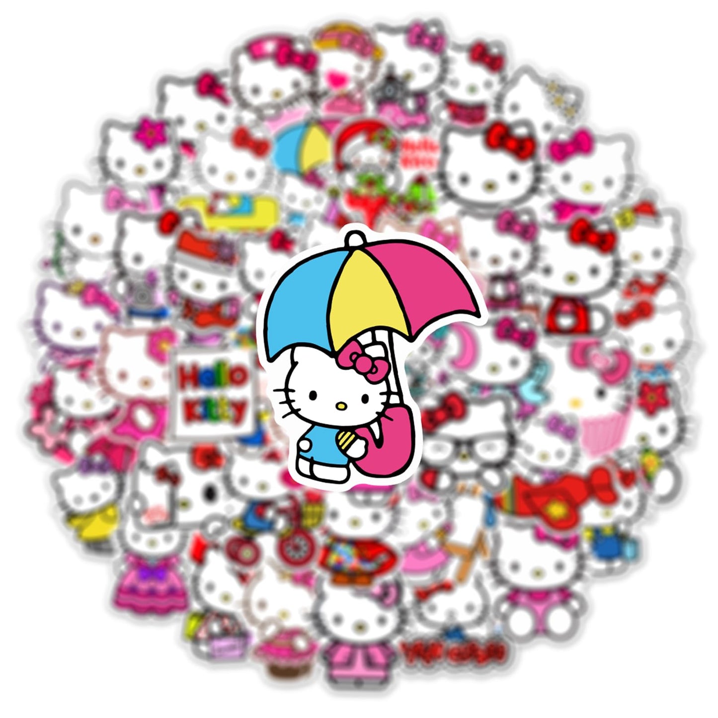 Kawaii Stickers, 50pcs Cute Cartoon Waterproof Vinyl Decal