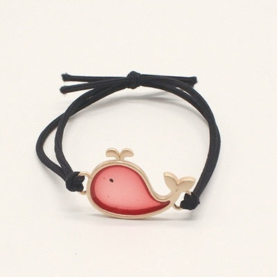 Cute Dolphin Leather Small Rubber Band