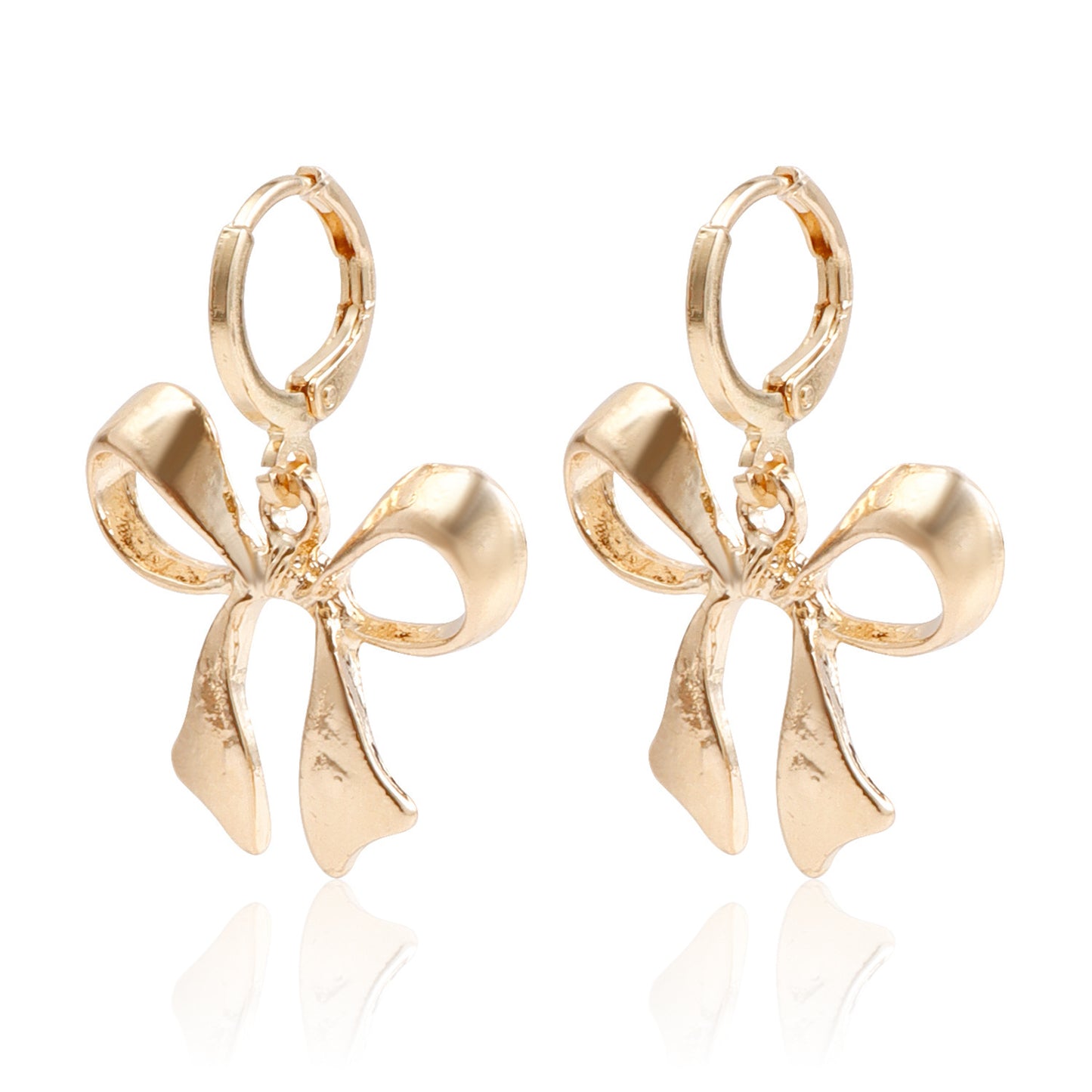 Geometric Bow Metal Earrings For Women