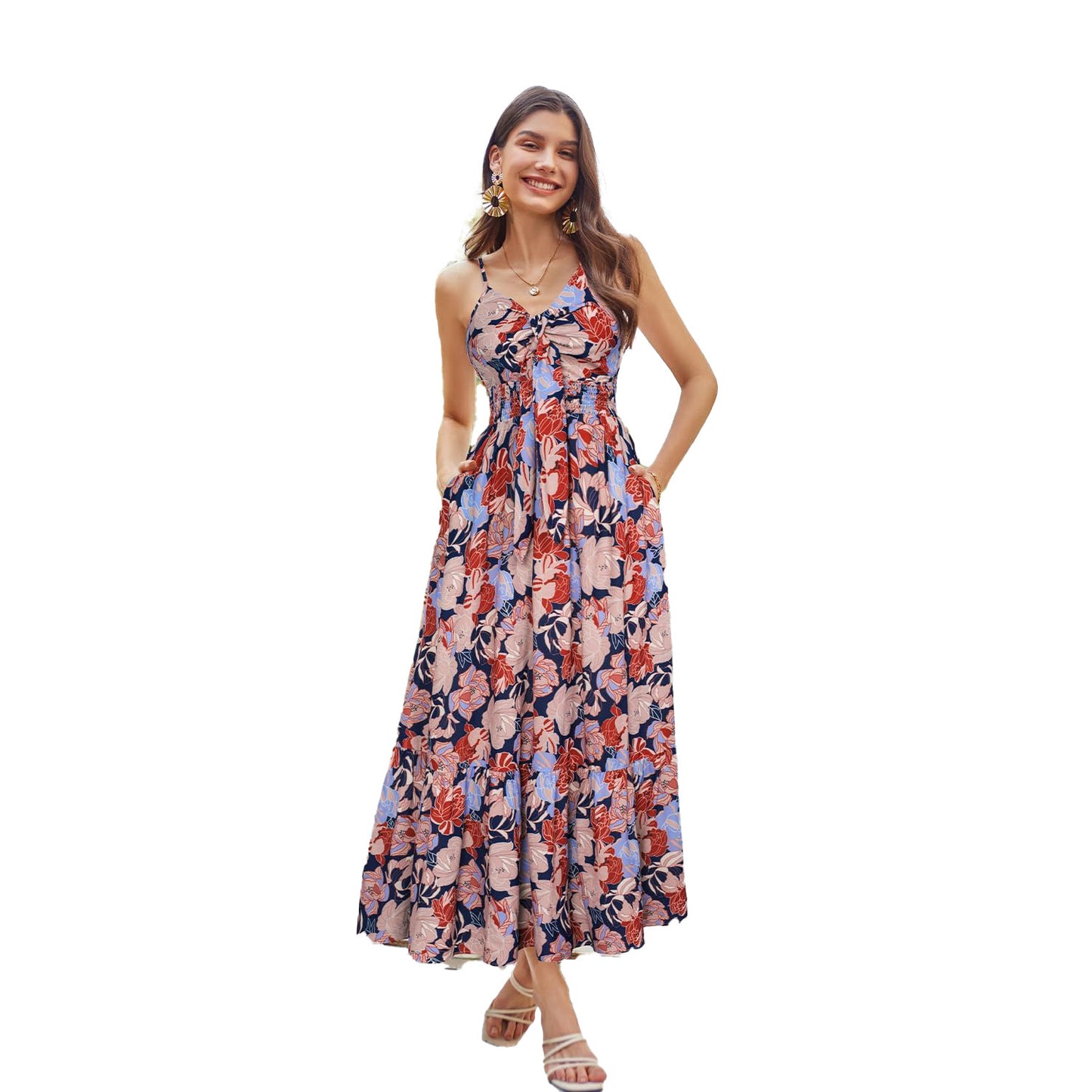 Slip Bohemian Printing Slip Dress