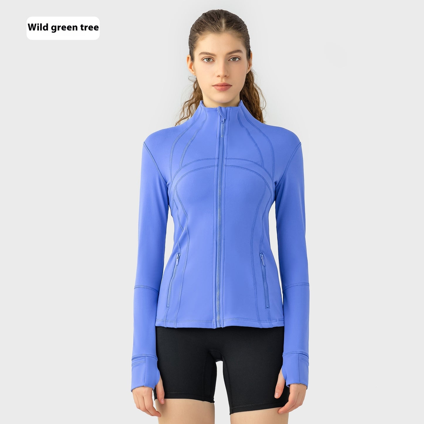 Yoga Sports Jacket Women Elastic Zipper Running Fitness Yoga Jackets