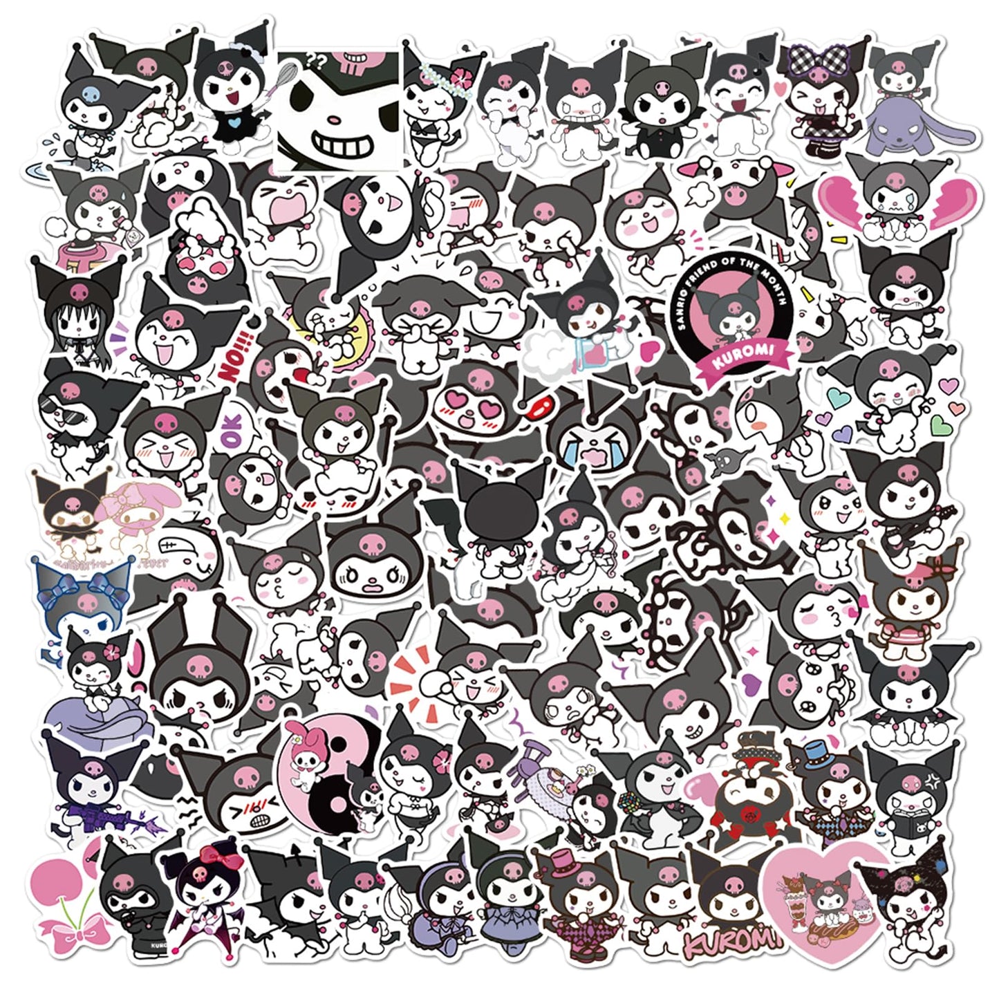 Kawaii Stickers, 50pcs Cute Cartoon Waterproof Vinyl Decal