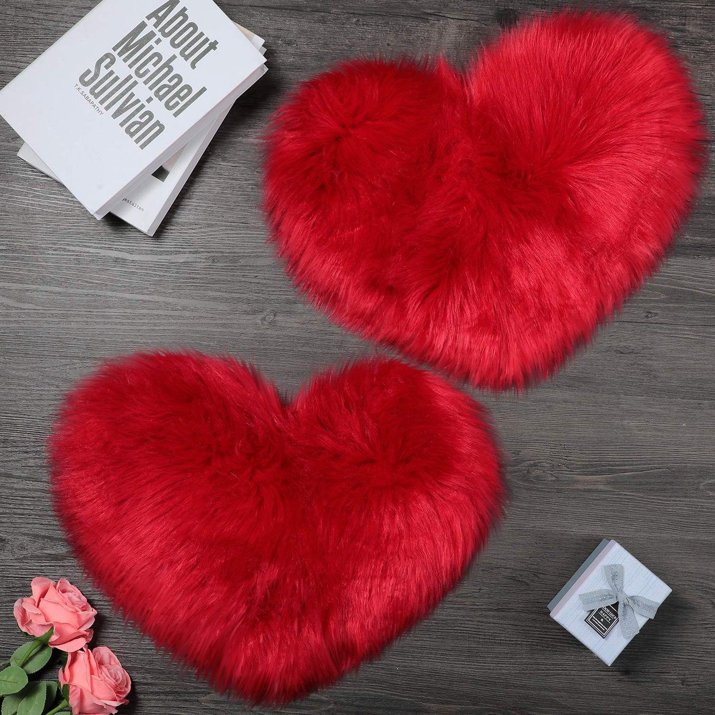 Heart Shaped Rug Faux Room Fluffy Carpe