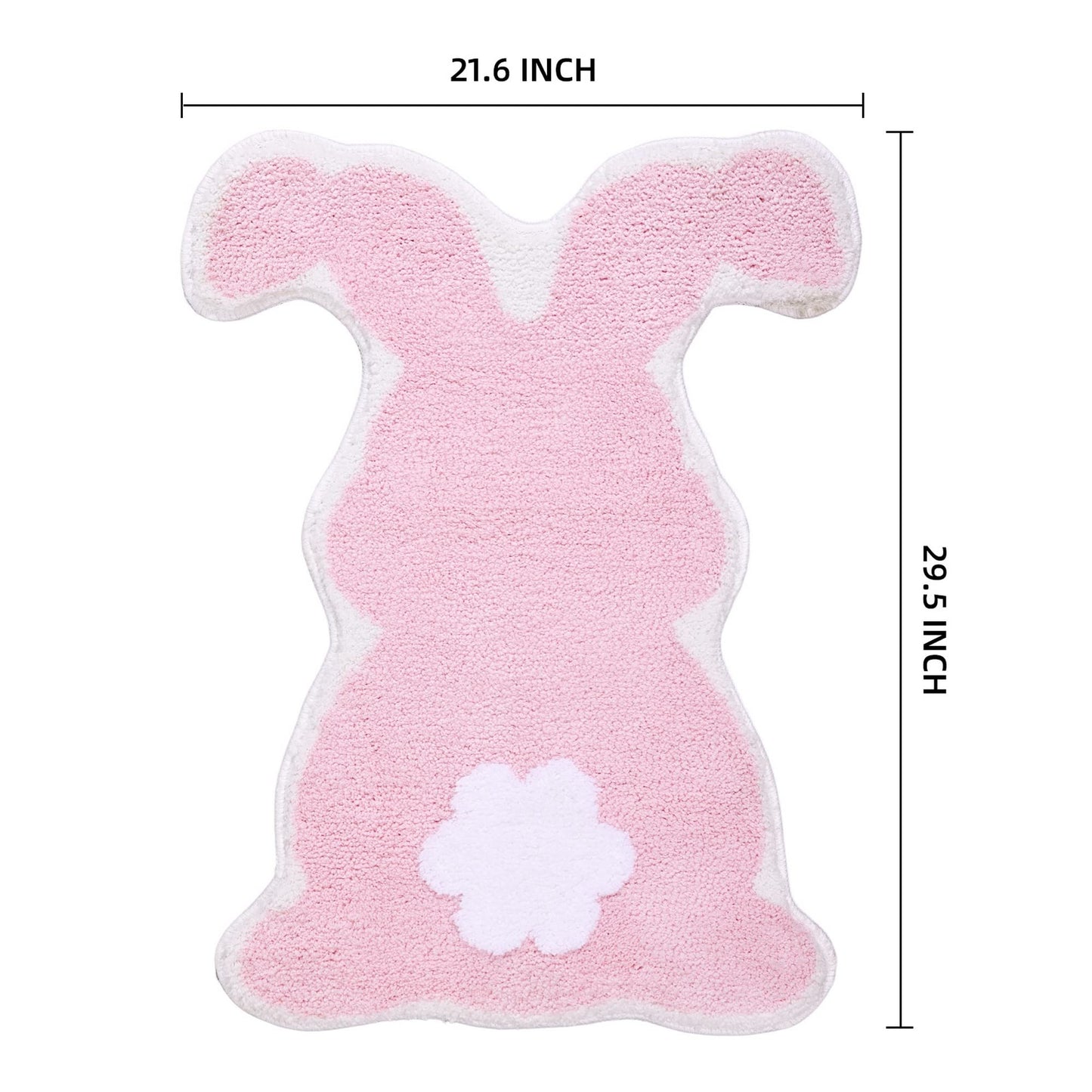 Pink Cute Rabbit Easter Bathroom Rugs Bath