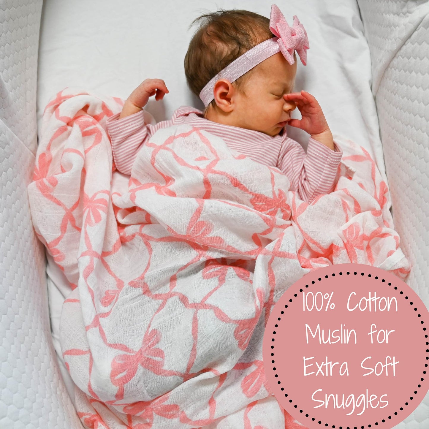 Cotton 100% Muslin Swaddle Blankets