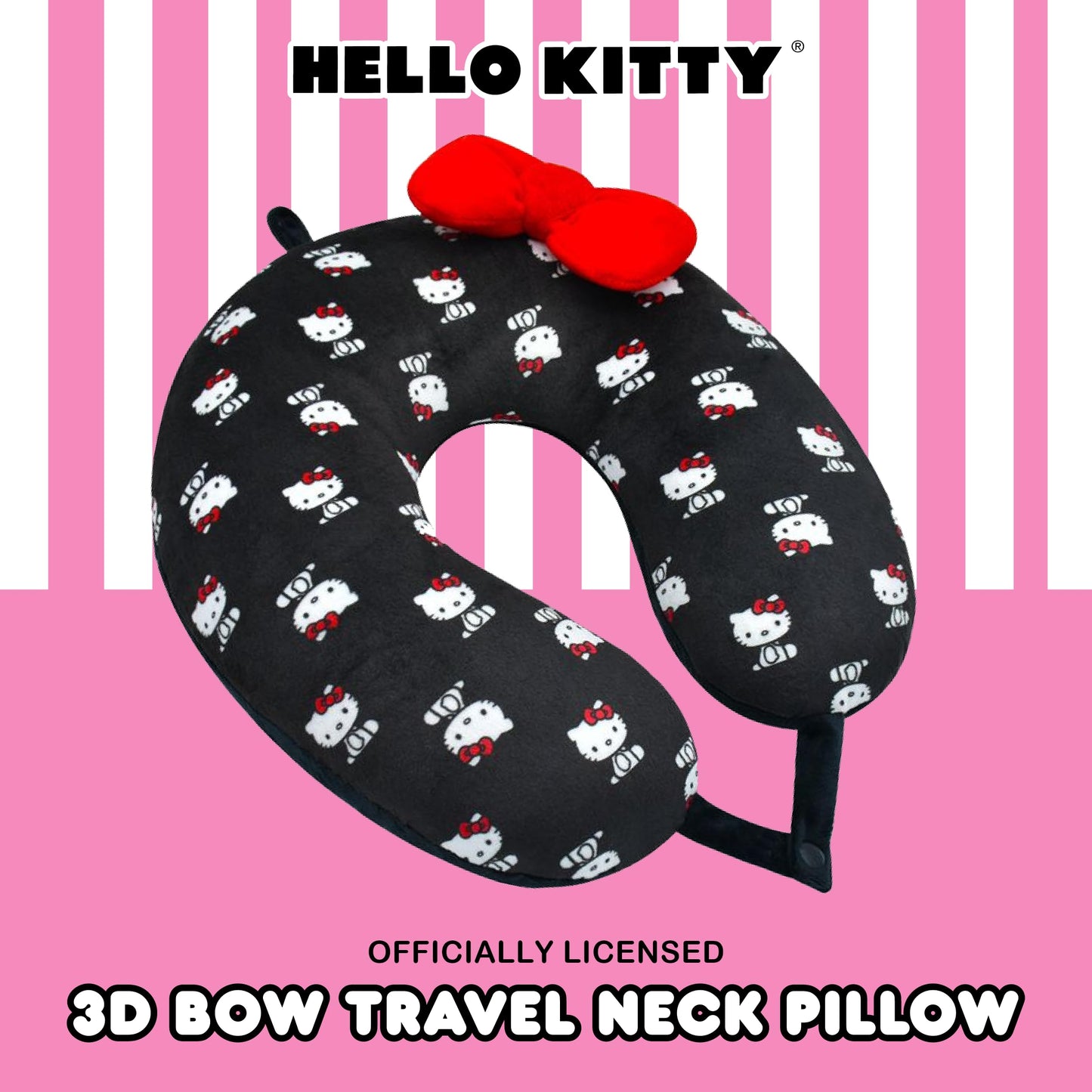 Hello Kitty Neck Pillow Support, Portable Travel Car Pillow for Sleep