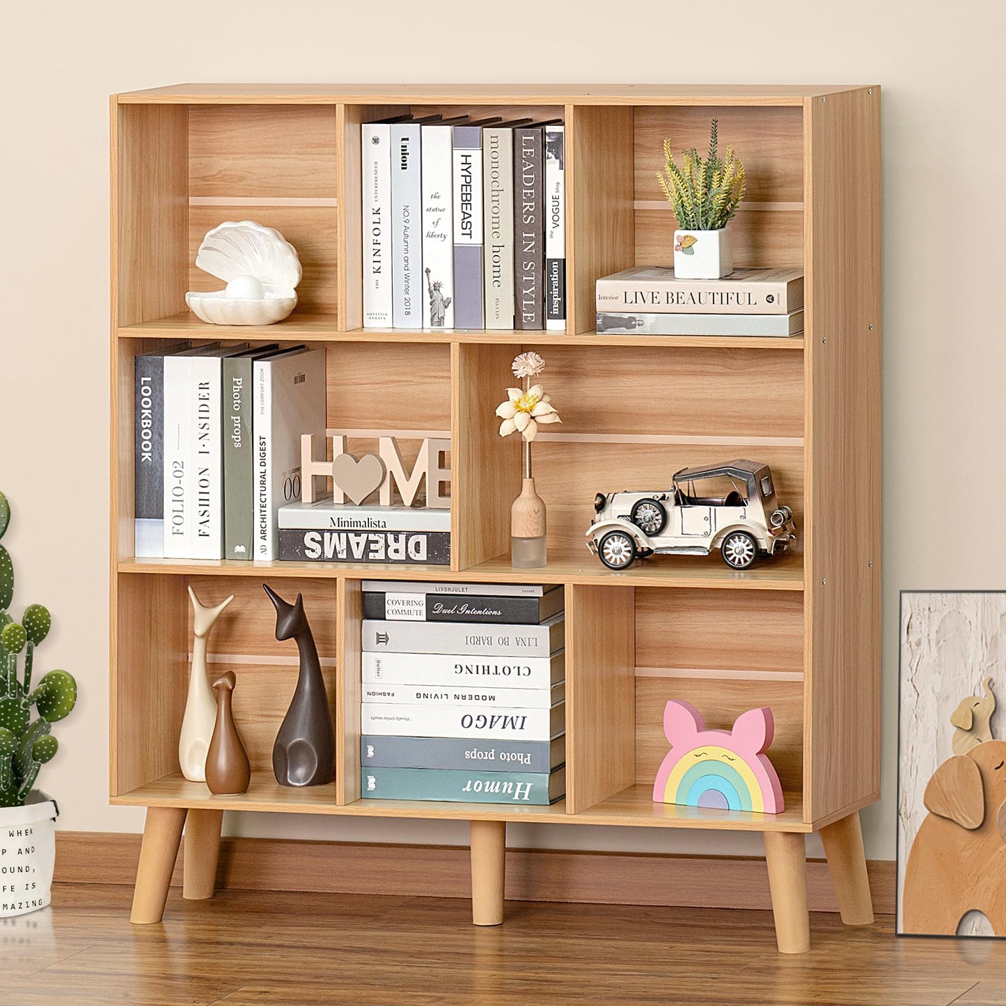 Modern Bookshelf - Large Freestanding Open