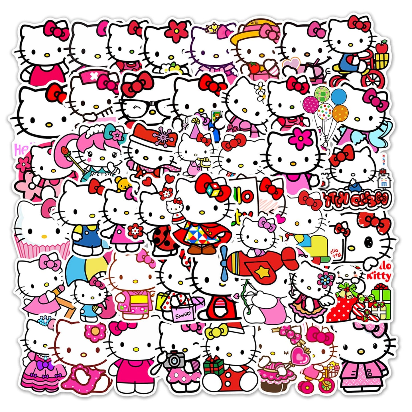 Kawaii Stickers, 50pcs Cute Cartoon Waterproof Vinyl Decal