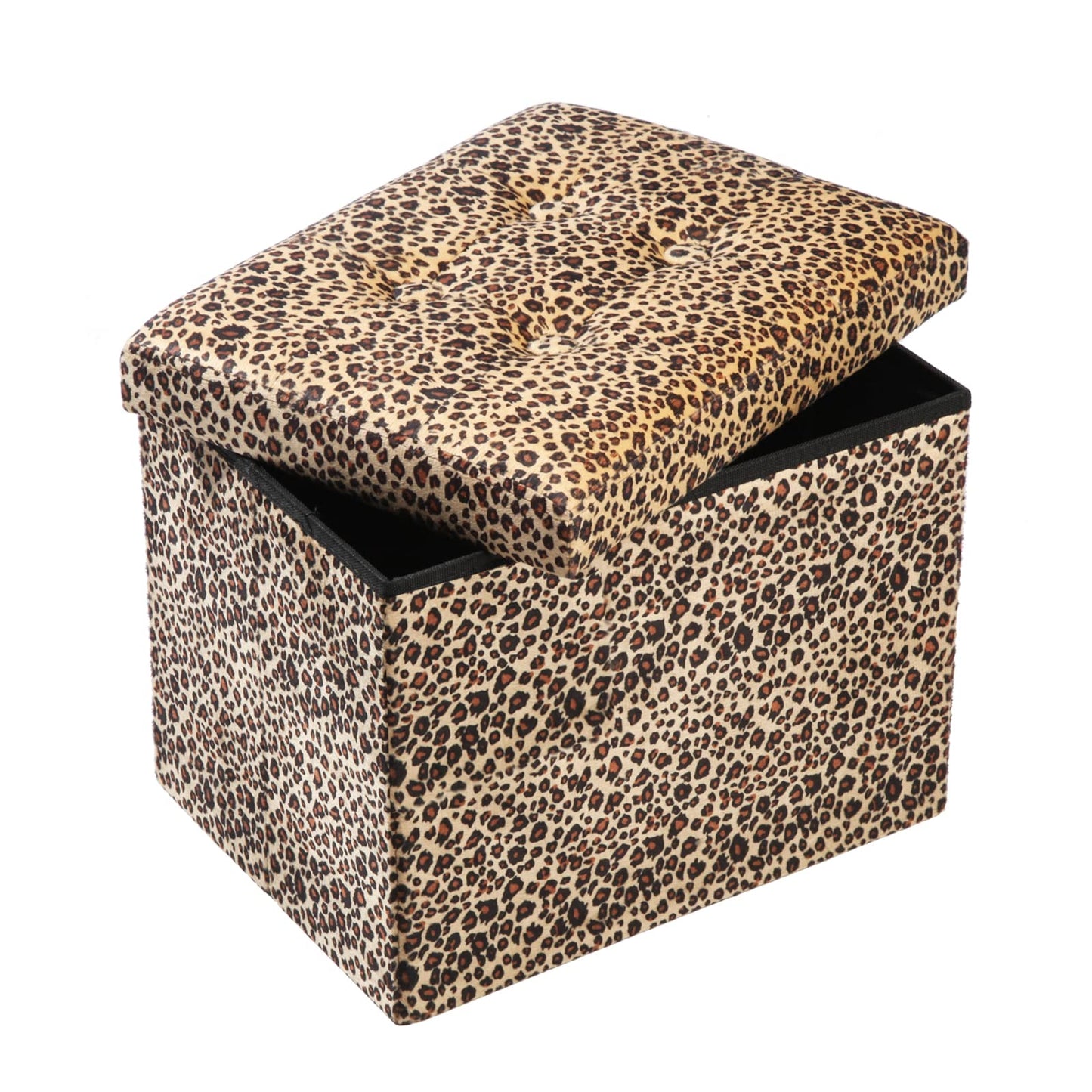 Ottoman Storage Stool Small Foldable Foot Rest 17x13x13inches