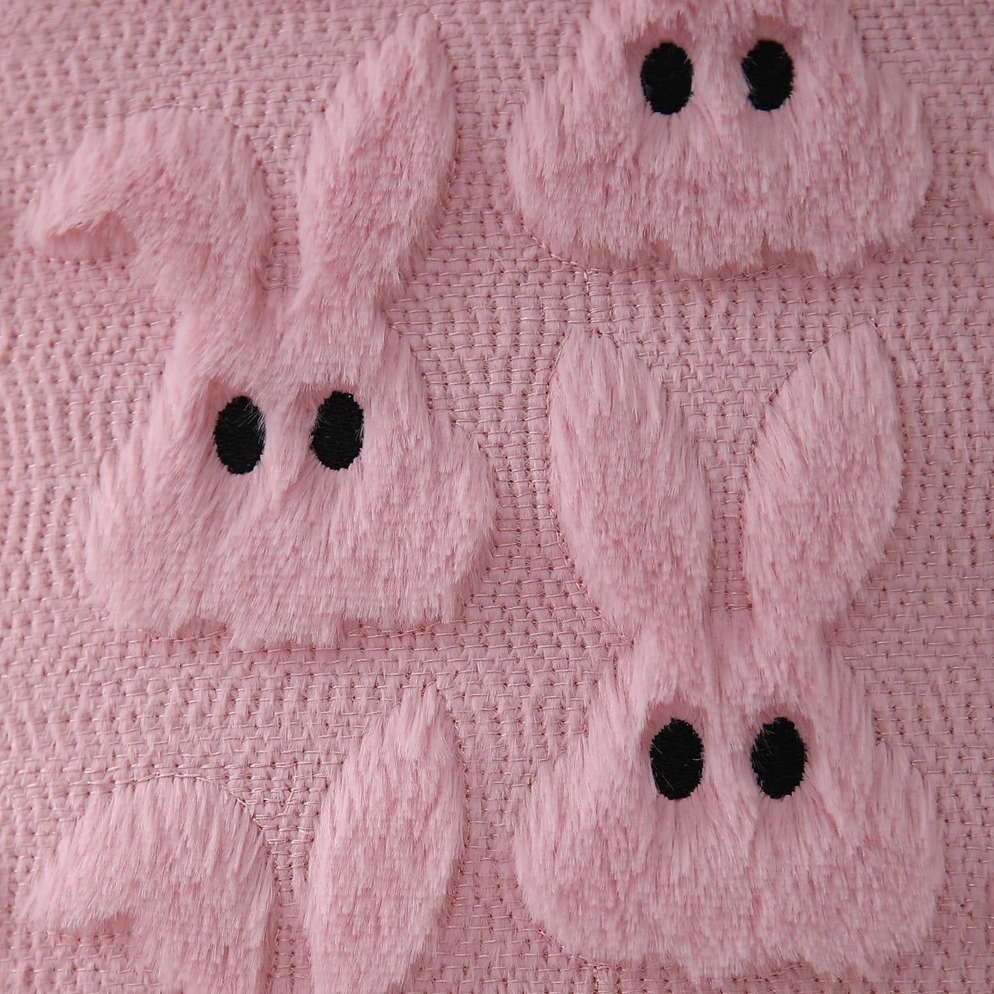 Easter Bunny Pillow Covers | Set of 2 Easter Soft Plush Faux Fur Jacquard Throw Pillows