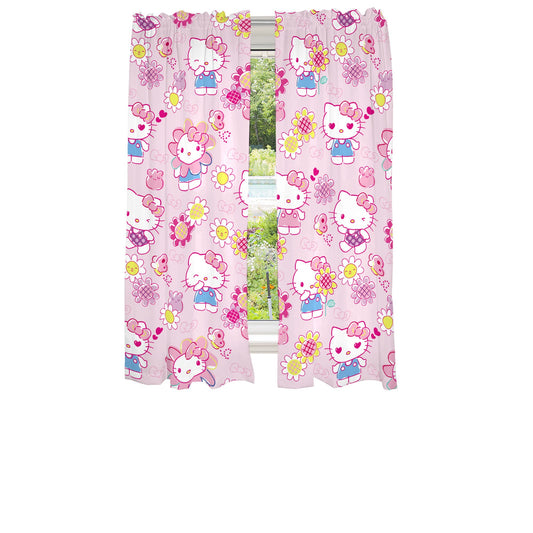 Hello Kitty Room Window Curtains Drapes Set