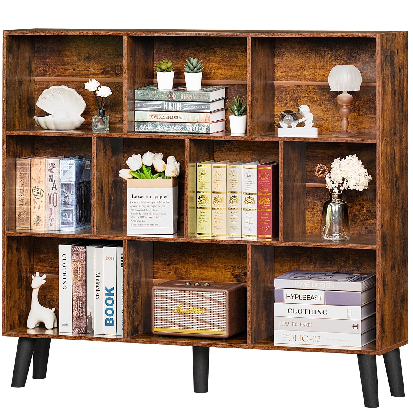 Modern Bookshelf - Large Freestanding Open