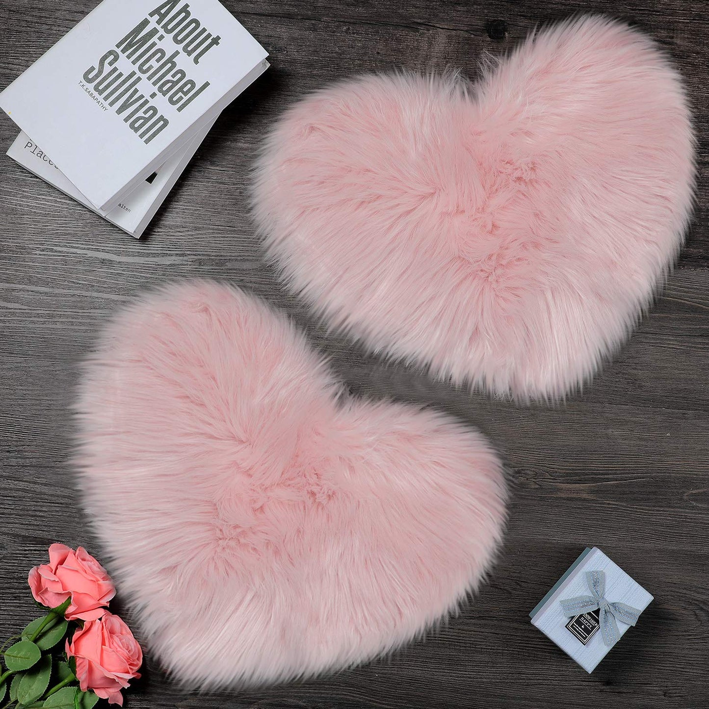 Heart Shaped Rug Faux Room Fluffy Carpe