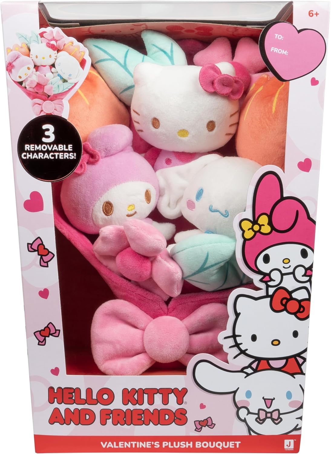 Hello Kitty and Friends - 12-inch Plush Valentine’s Bouquet - 9 Plush