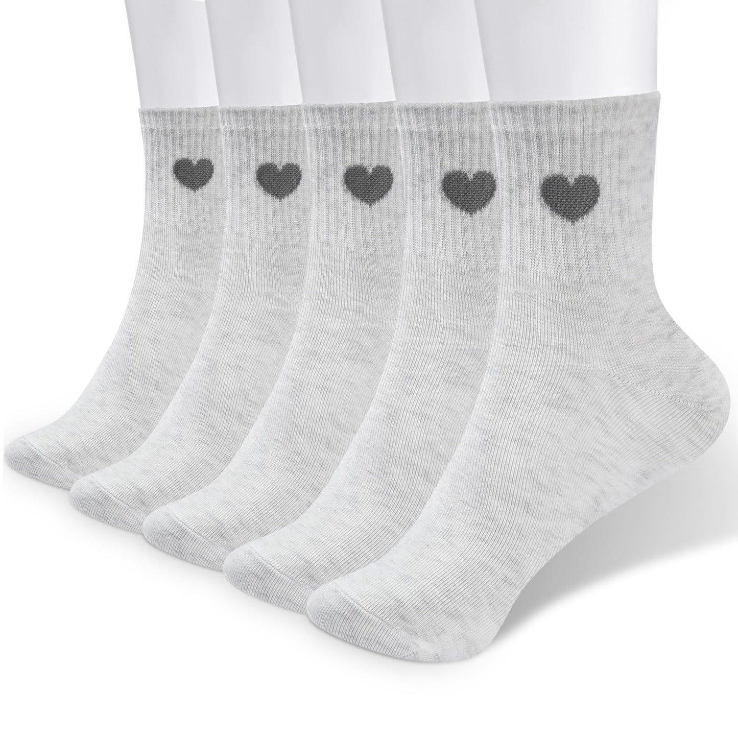 Women's Crew Socks Ankle High Cotton Fun Cute Athletic Running Socks(5-Pairs With Present Box)