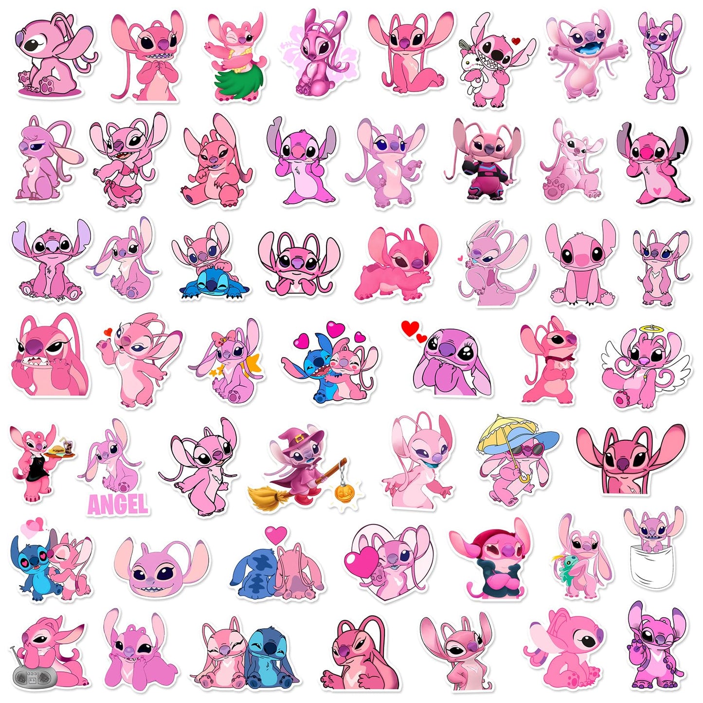 Kawaii Stickers, 50pcs Cute Cartoon Waterproof Vinyl Decal