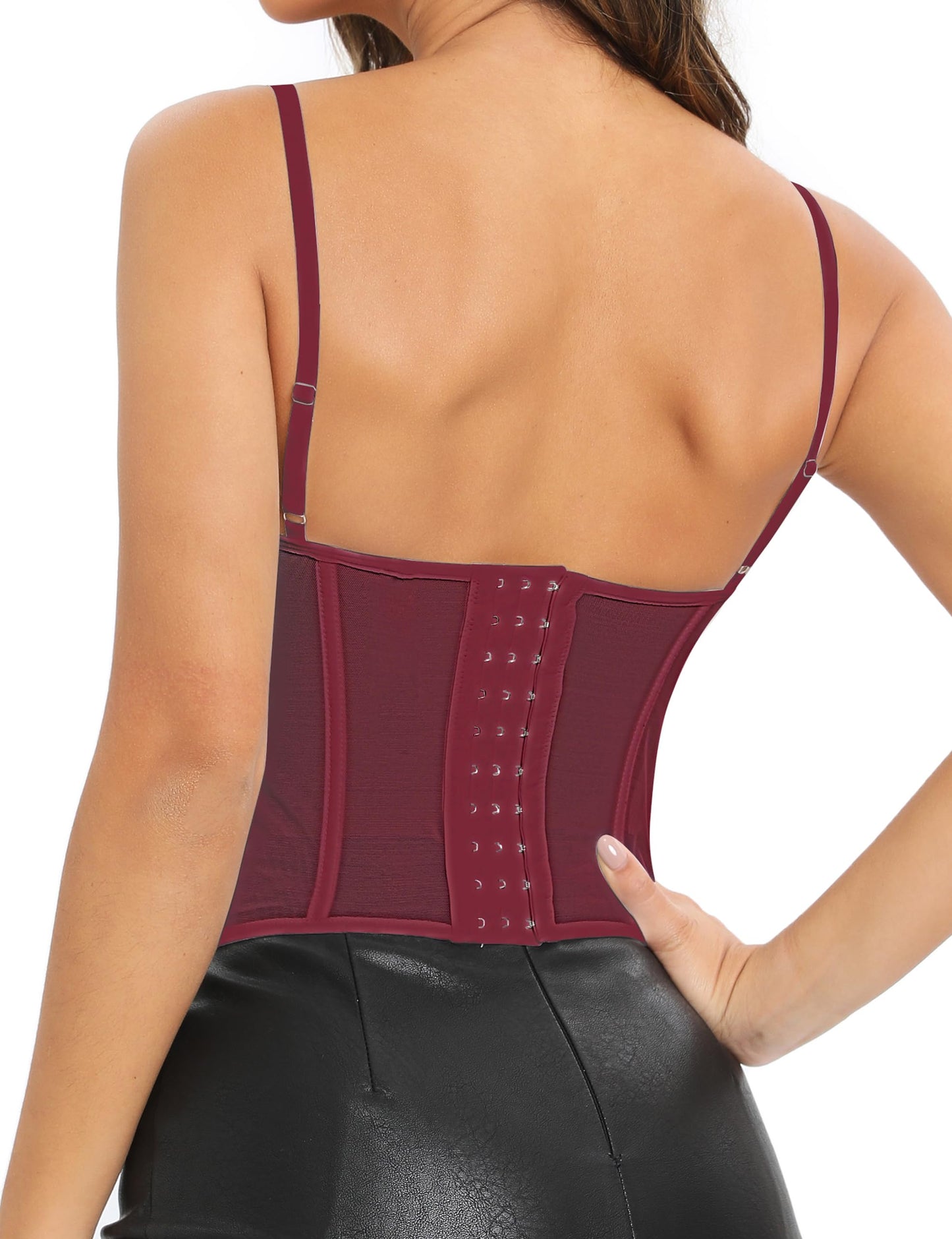 Lace Corset Top - Bustier Corset Top with Straps