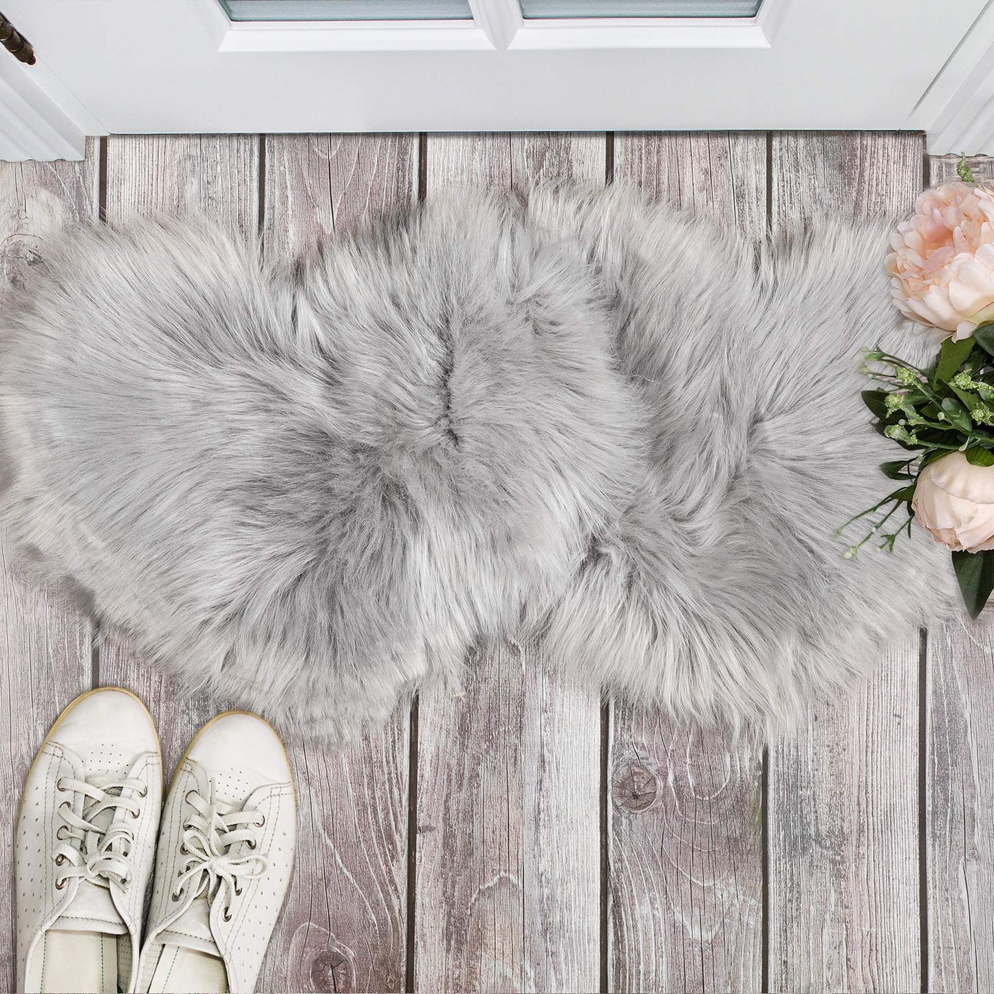 Heart Shaped Rug Faux Room Fluffy Carpe