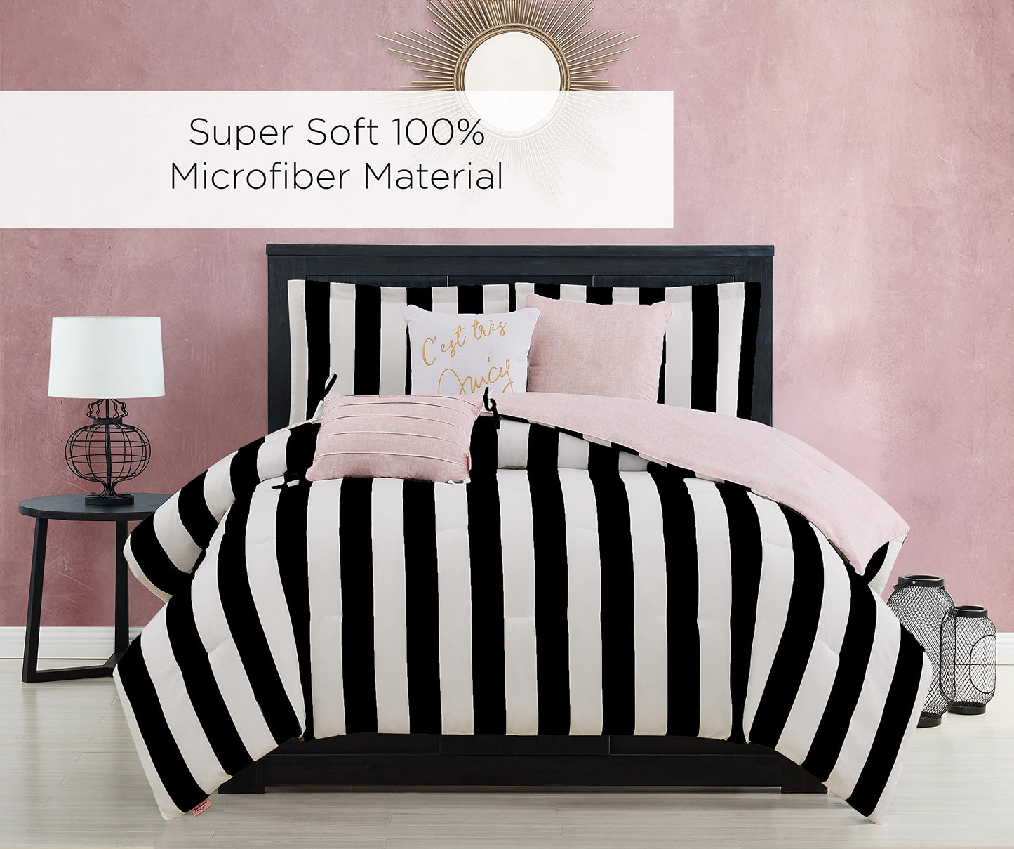 Juicy Couture Cabana Stripe Reversible Bedding Set