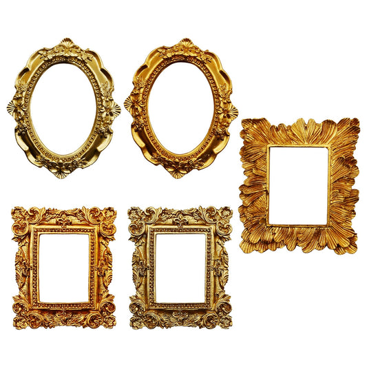 Vintage Resin Picture Frames - Wall Hanging Antique Photo Frames