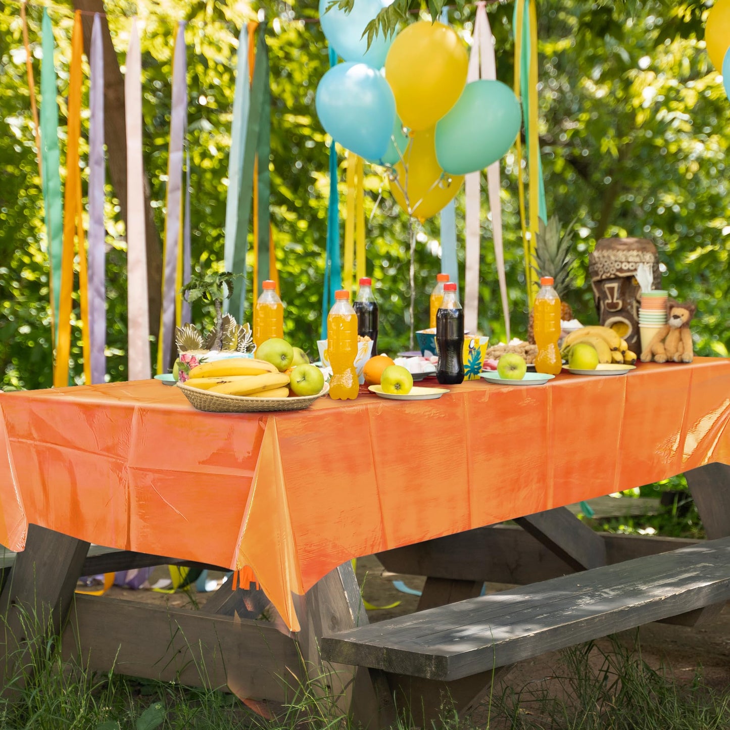 Pink Iridescent Holographic Tablecloth – 40" x 108" Shiny Plastic Cover for Parties and Events